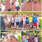 Akcja „Sprintem do maratonu” w naszym przedszkolu - kolaż zdjęć