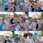 Akcja „Sprintem do maratonu” w naszym przedszkolu - kolaż zdjęć