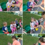 Akcja „Sprintem do maratonu” w naszym przedszkolu - kolaż zdjęć