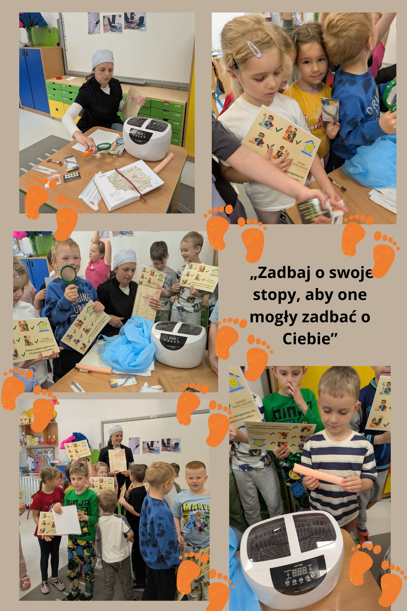 Spotkanie z podologiem - kolaż zdjęć