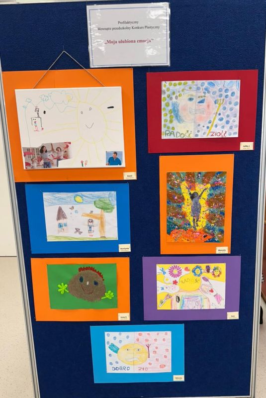Laureaci między przedszkolnego konkursu plastycznego „Moja ulubiona emocja”