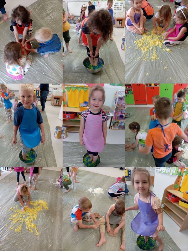 Zajęcia z sensoplastyki u „Motylków” – „Kolorowe masy i kulki żelowe”