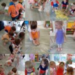 Zajęcia z sensoplastyki u „Motylków” – „Kolorowe masy i kulki żelowe”