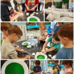 Biedronki przygotowują kartki świąteczne