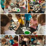 Biedronki przygotowują kartki świąteczne