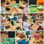 Biedronki przygotowują kartki świąteczne